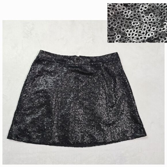 "Decree" mini skirt, sequins party skirt, size M. - Picture 1 of 13